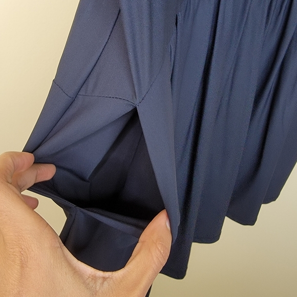 Sun Light Navy Blue Baby Doll Style Mini Dress Size 1 - Picture 2 of 4